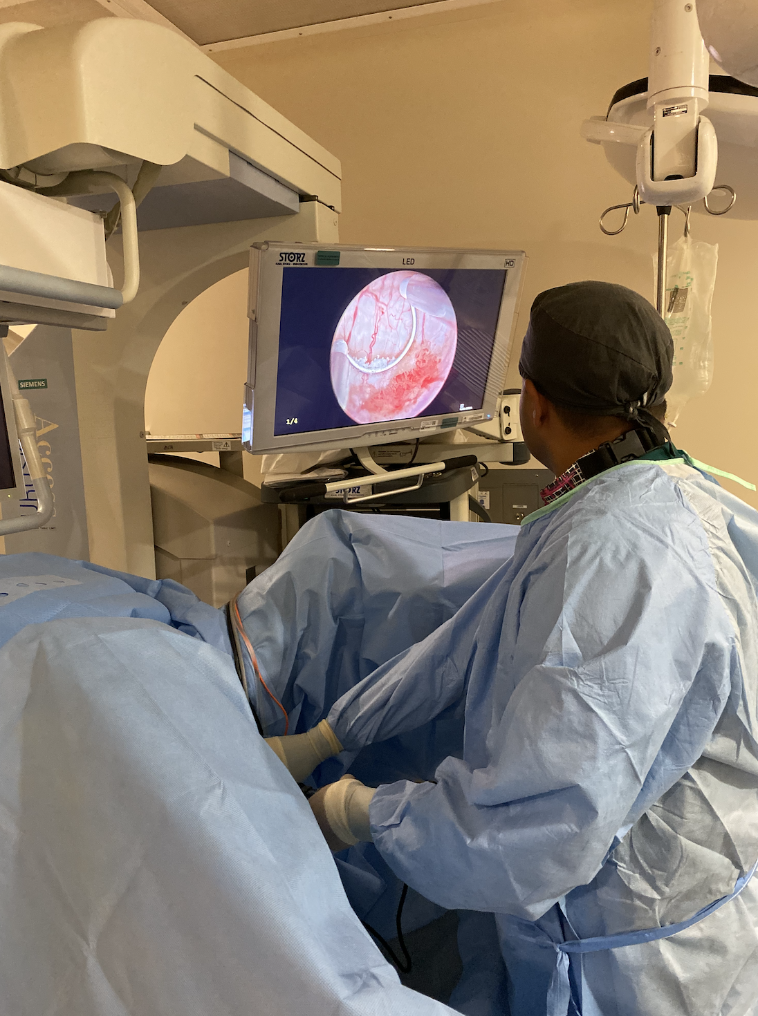 A urologist performing bipolar TURP